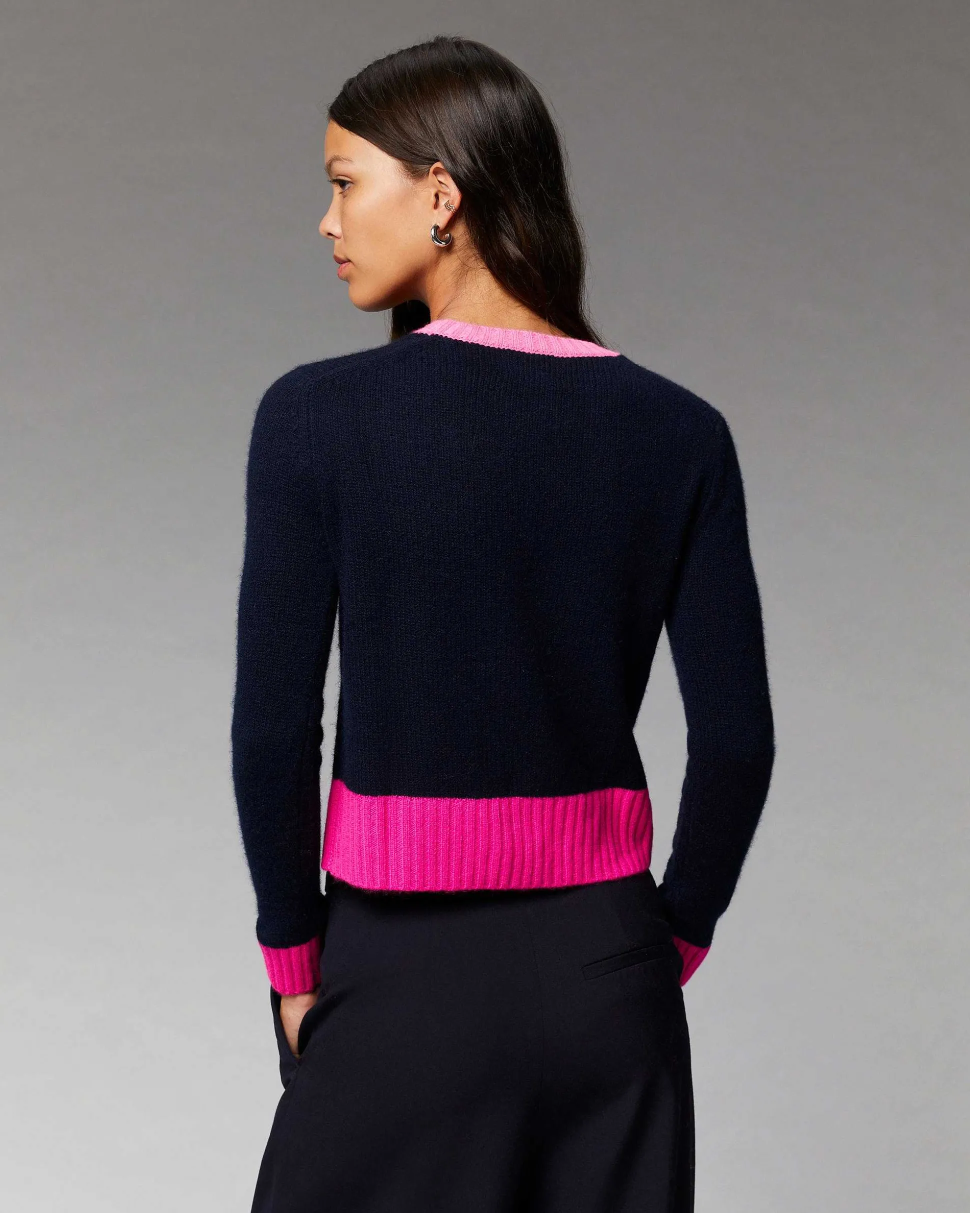 Pull Col Rond Tricolore