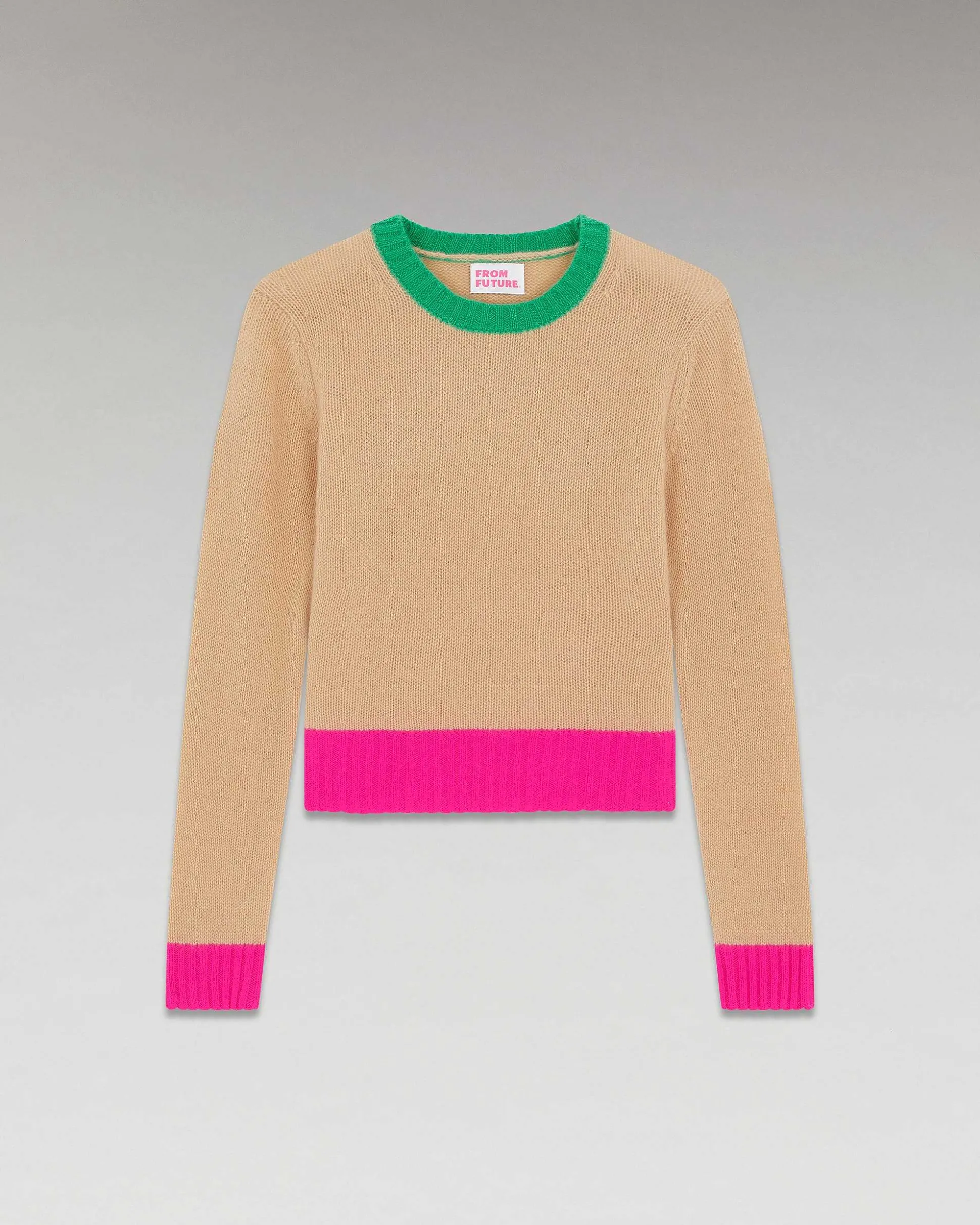 Pull Col Rond Tricolore