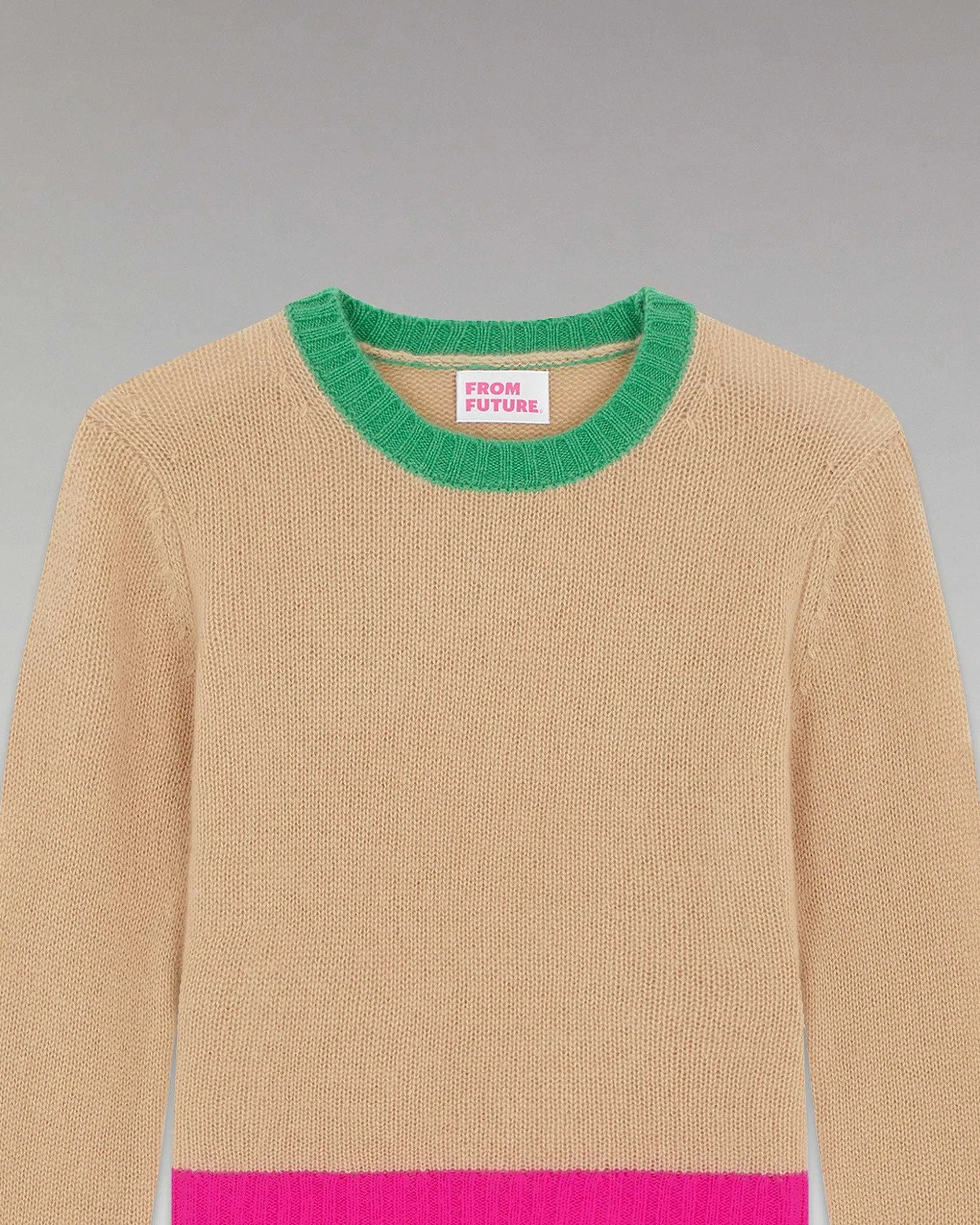 Pull Col Rond Tricolore