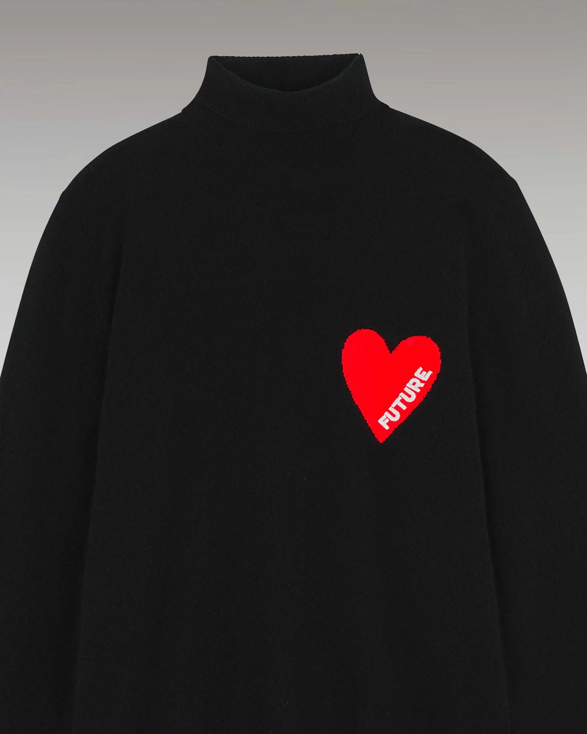 Pull Col Roule Coeur