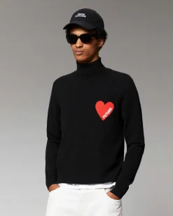 Pull Col Roule Coeur