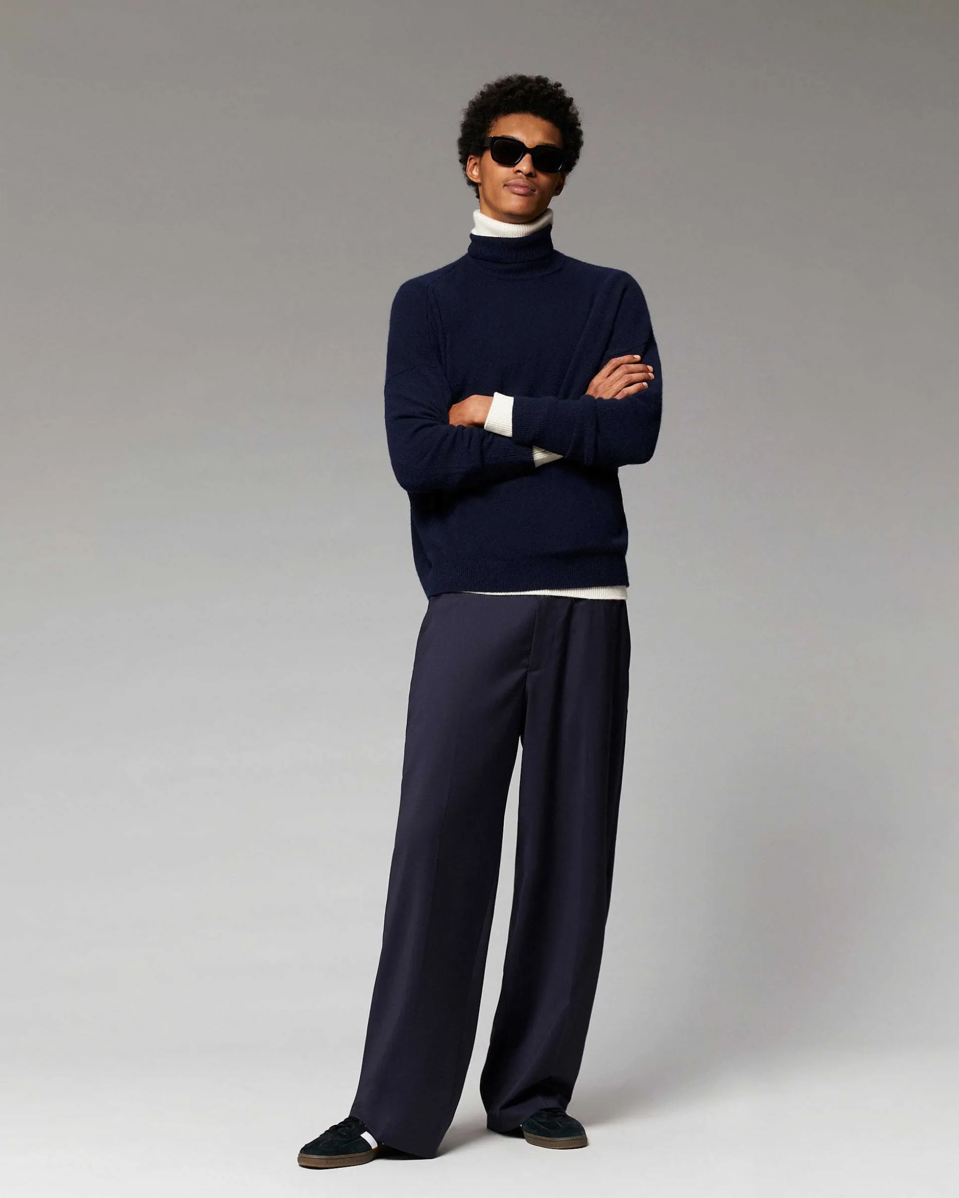 Pull Col Roule Oversize Leger