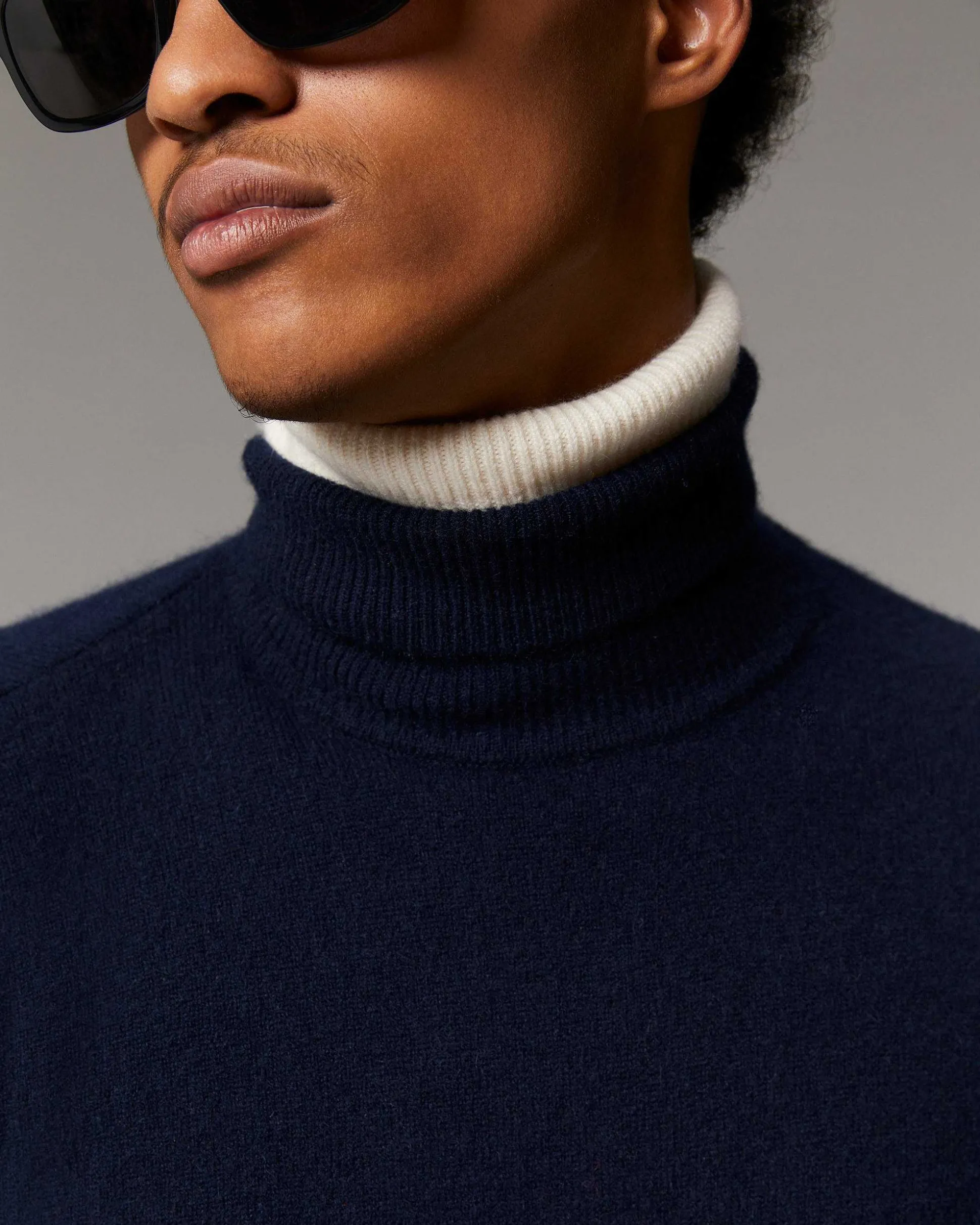 Pull Col Roule Oversize Leger