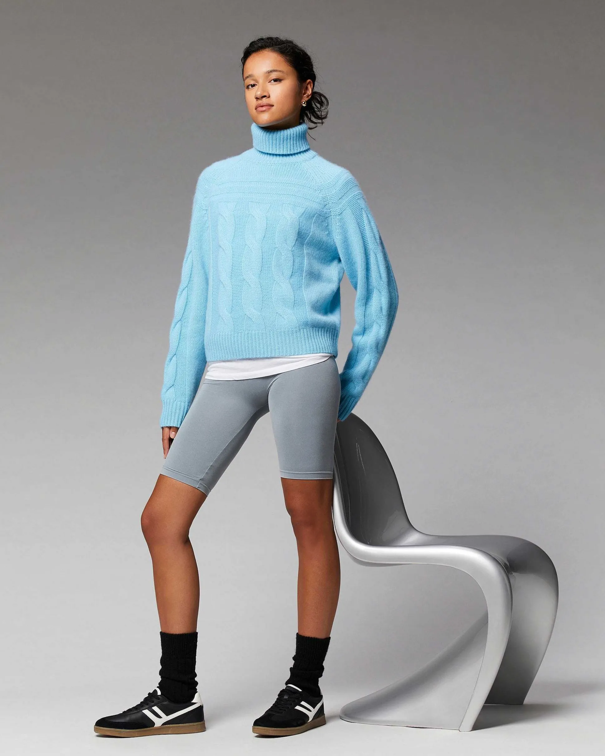 Pull Col Roule Torsades Epais