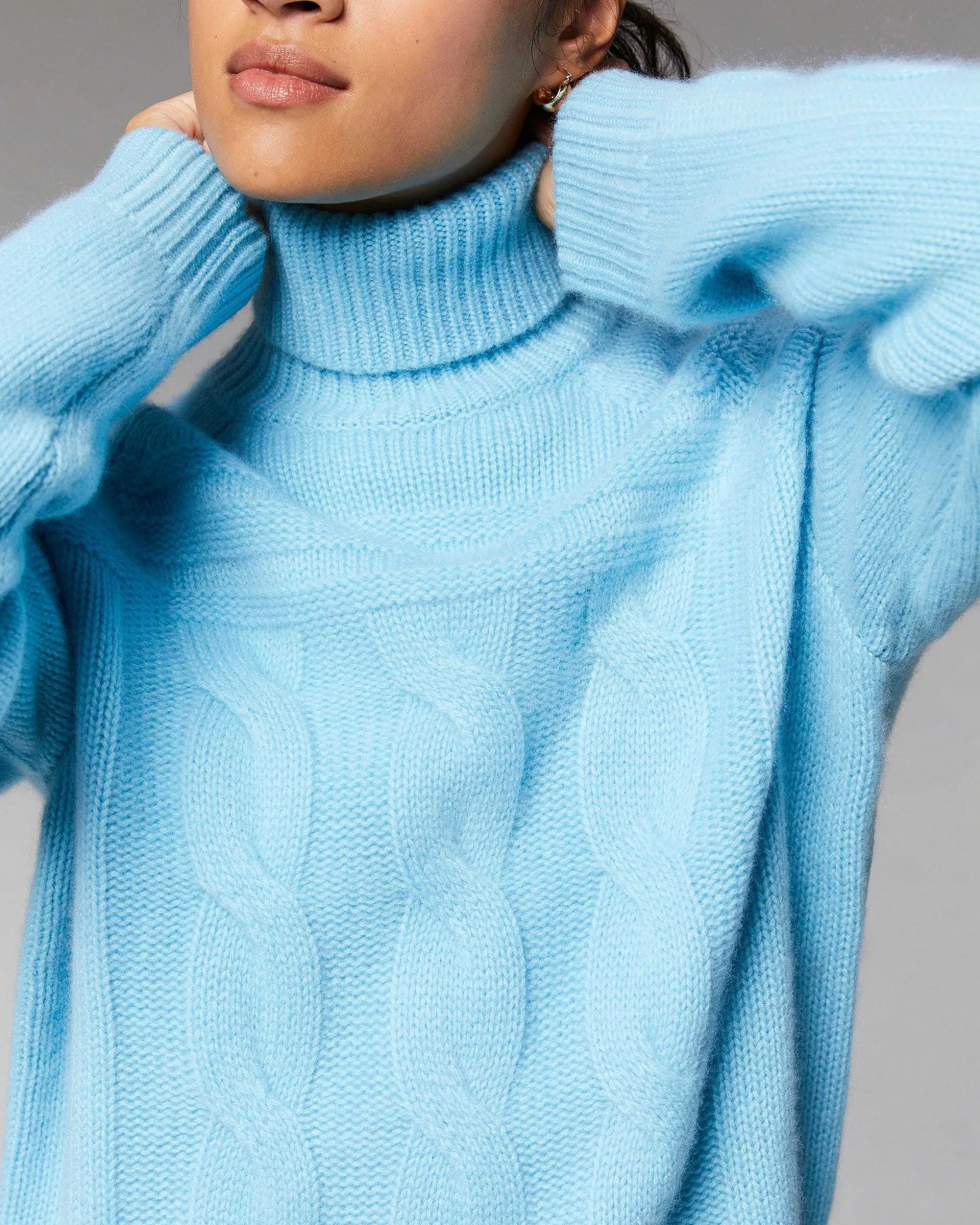 Pull Col Roule Torsades Epais