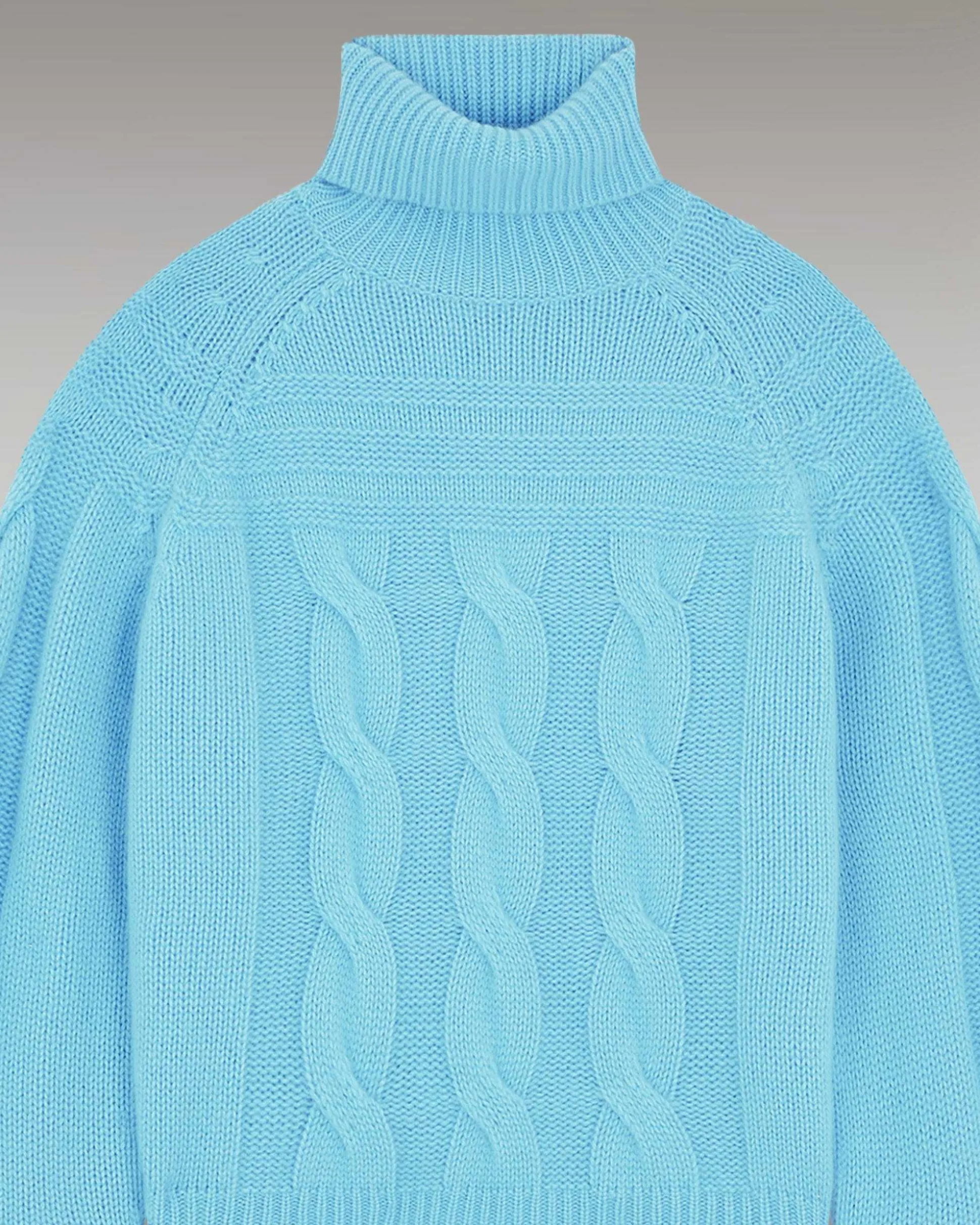 Pull Col Roule Torsades Epais