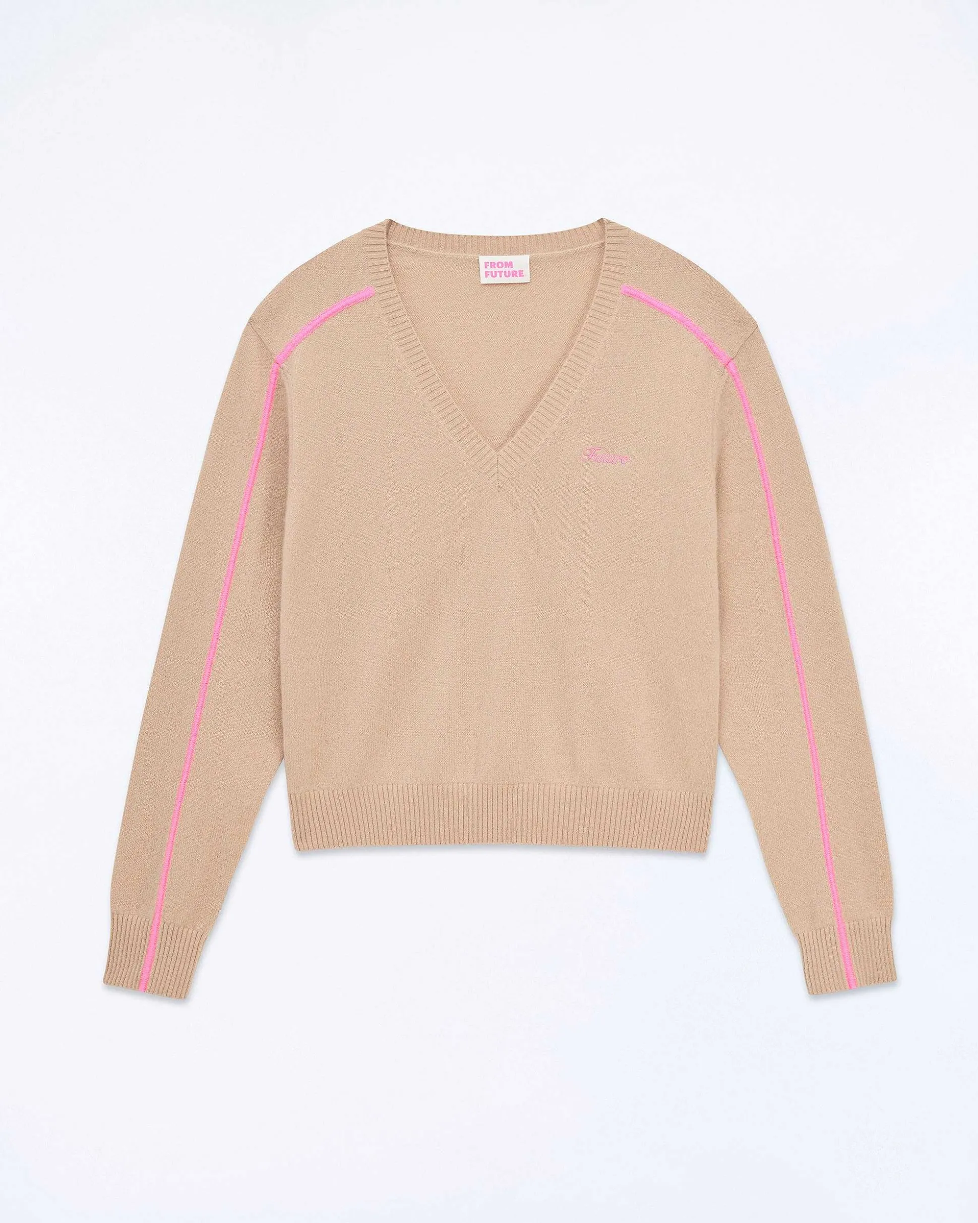 Pull Col V Bandes Fines Future