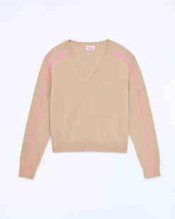 Pull Col V Bandes Fines Future