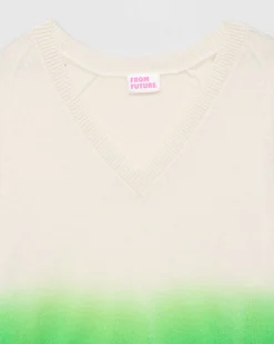 Pull Col V Dip Dye Leger