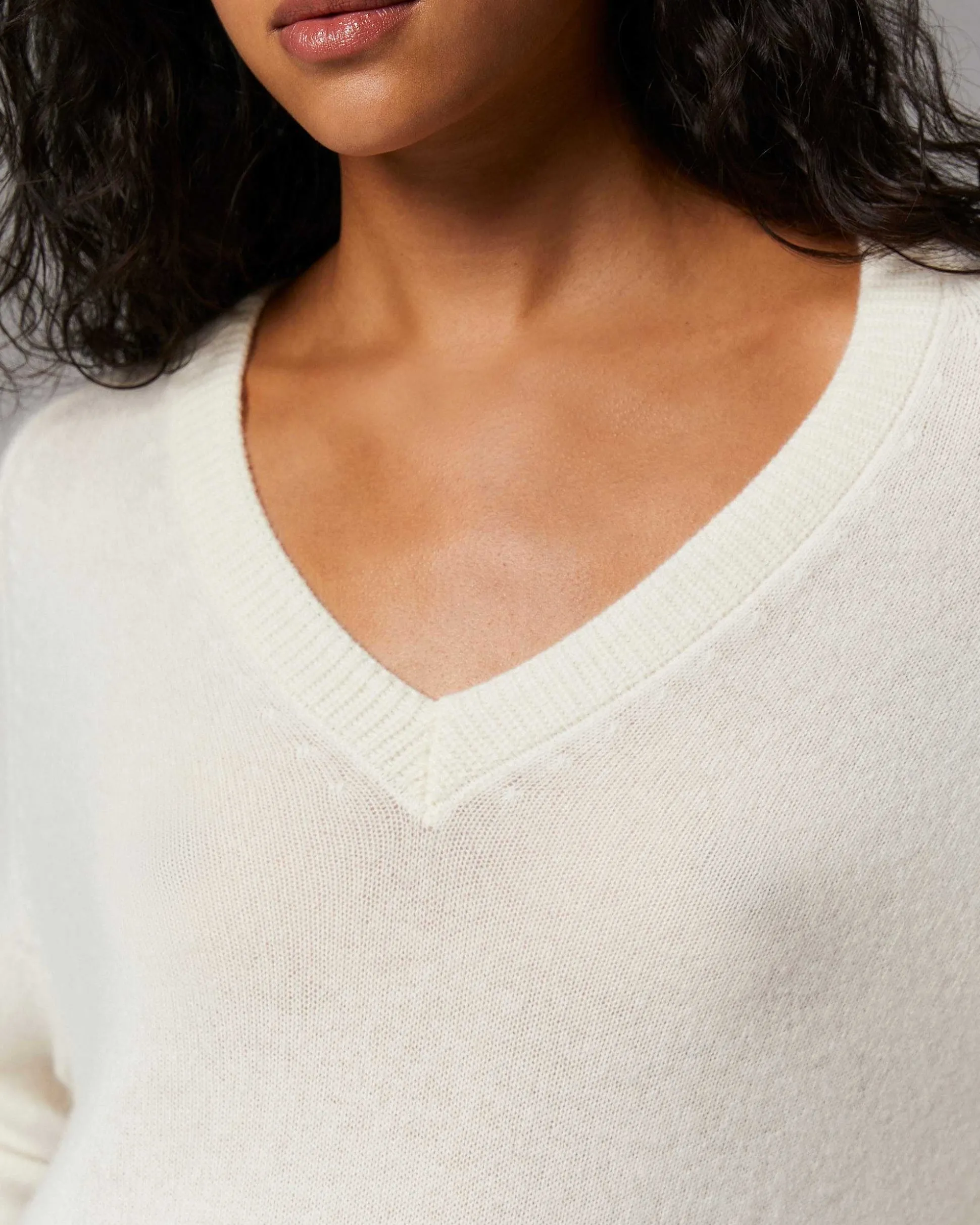 Pull Col V Oversize Leger