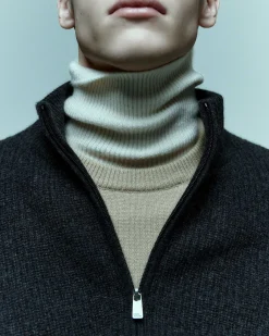 Pull Gilet A Cotes Zippe