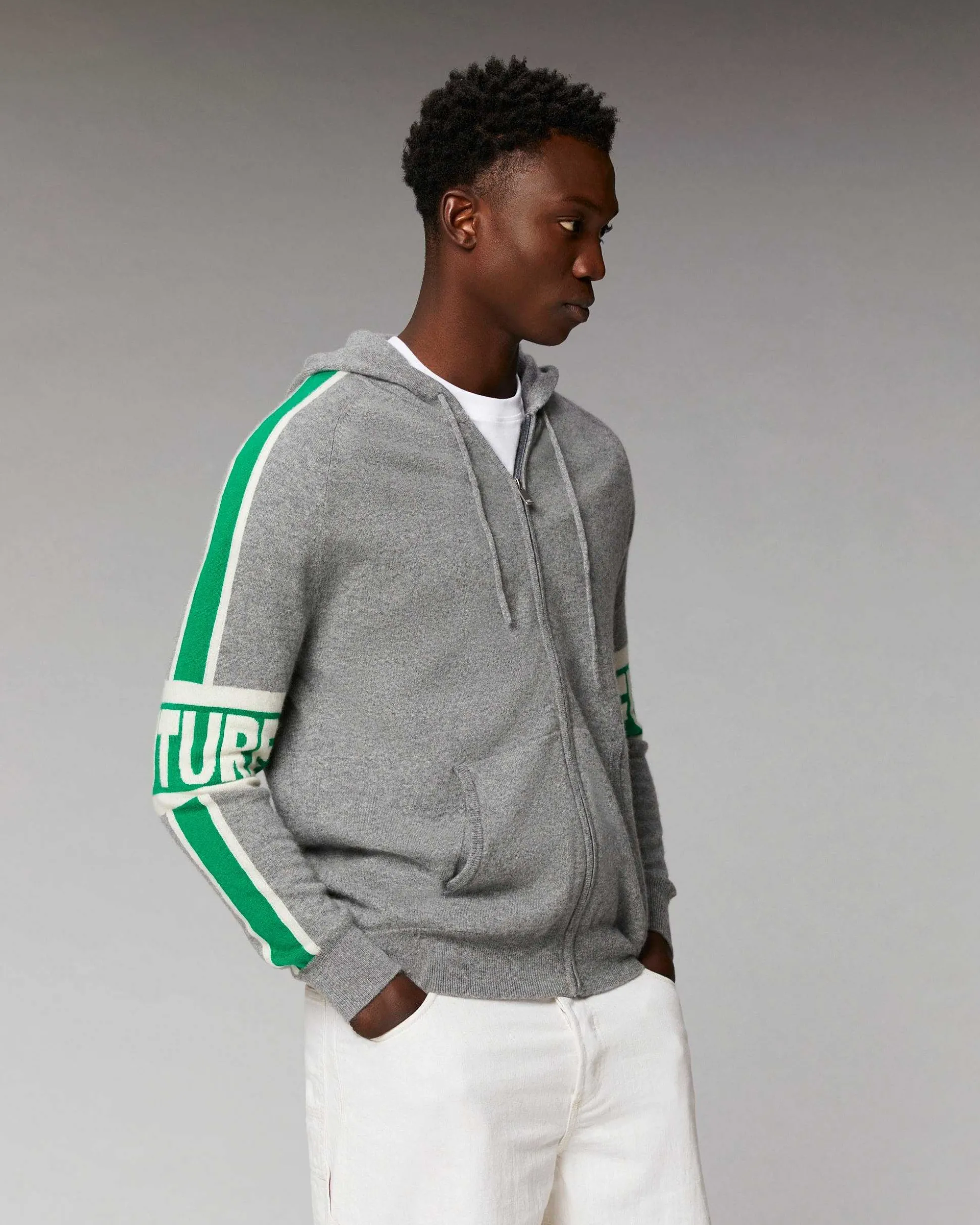 Pull Hoodie Bandes Bicolore Future