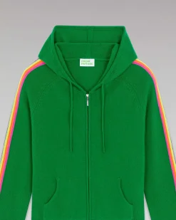 Pull Hoodie Bandes Manches Multico Leger