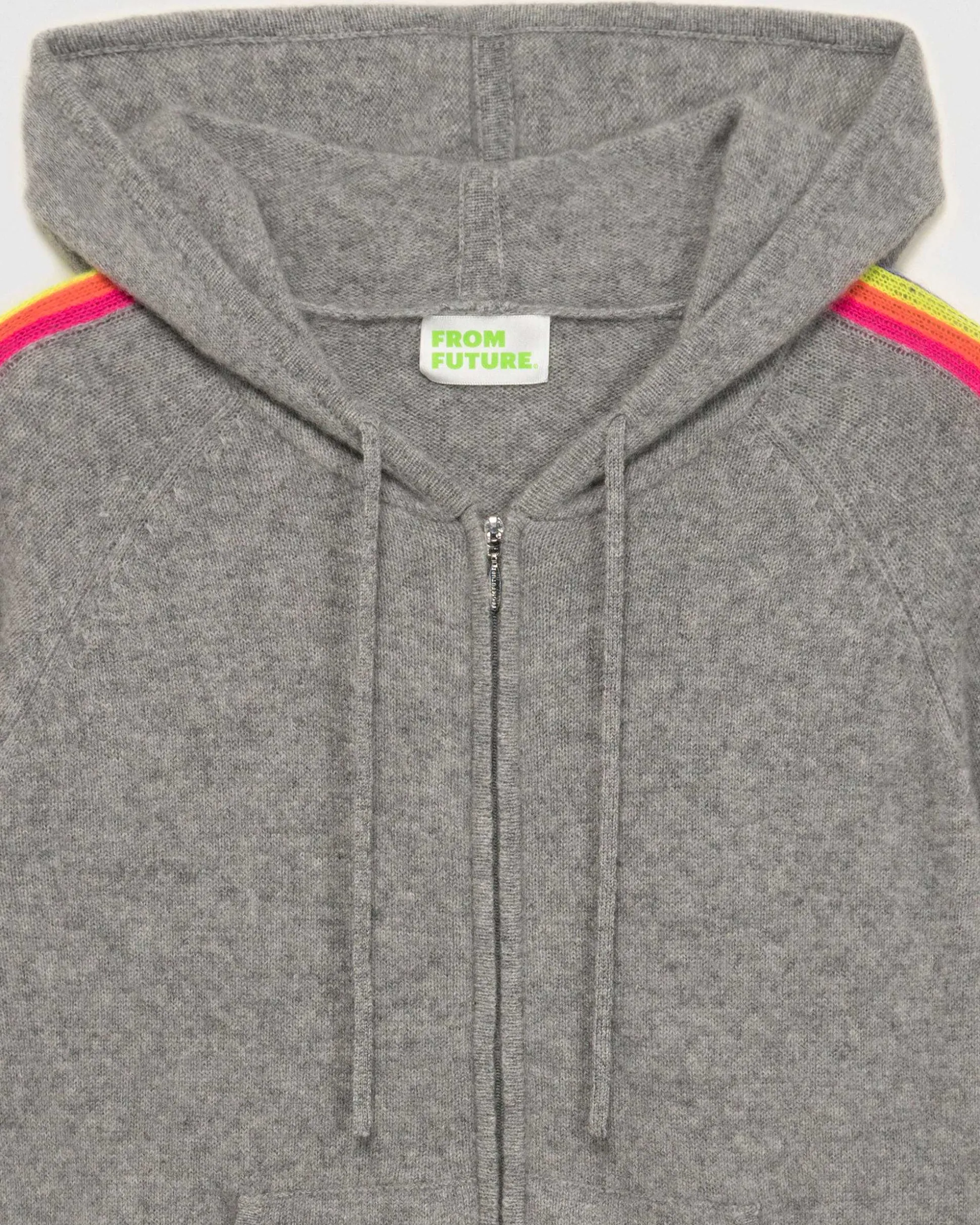 Pull Hoodie Bandes Manches Multicolore Leger