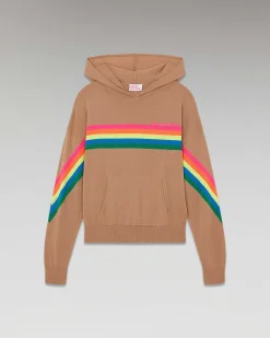 Pull Hoodie Bandes Multico