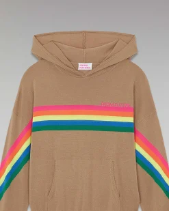 Pull Hoodie Bandes Multico