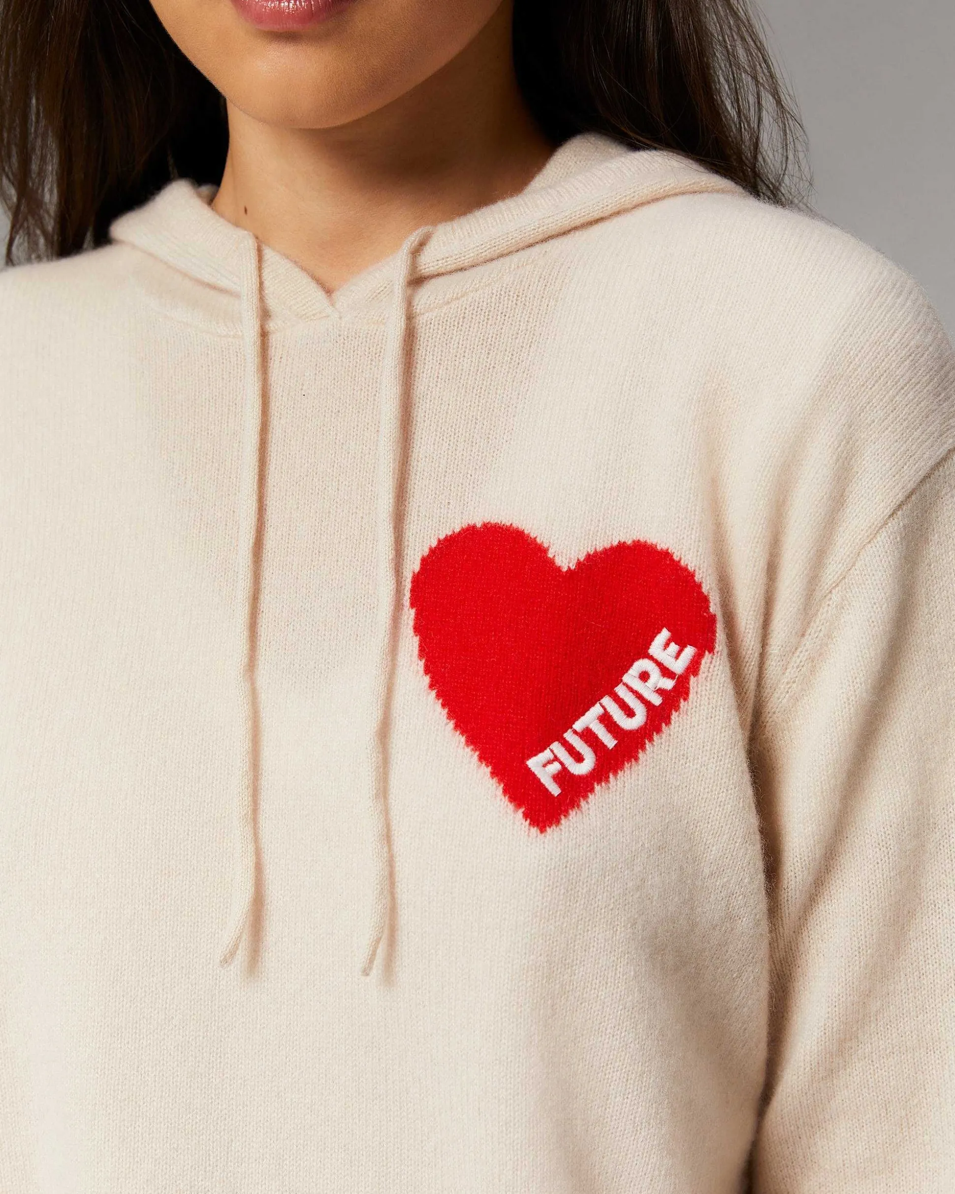 Pull Hoodie Coeur Leger