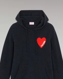 Pull Hoodie Coeur Leger