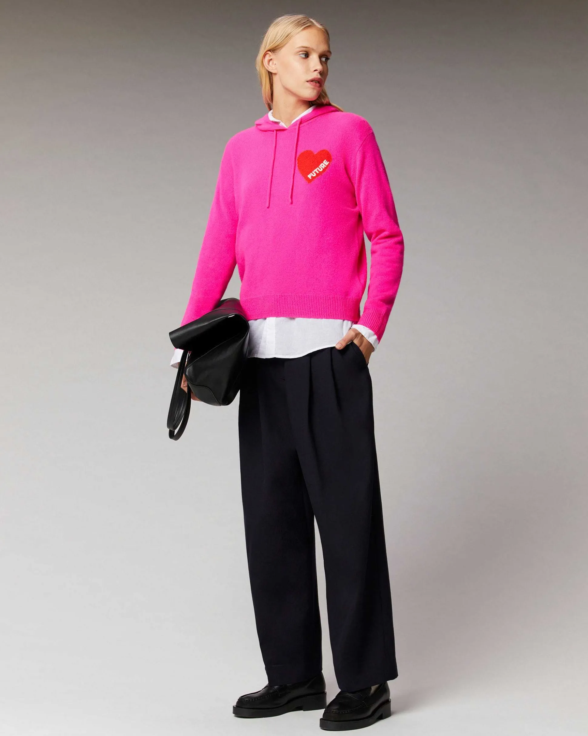 Pull Hoodie Coeur Leger