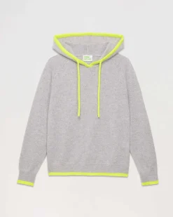 Pull Hoodie Liserets Contrastes Leger