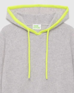 Pull Hoodie Liserets Contrastes Leger