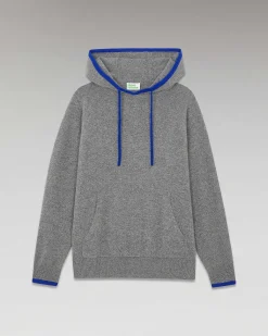 Pull Hoodie Liserets Contrastes Leger
