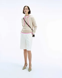 Pull Hoodie Oversize Liserets Contrastes