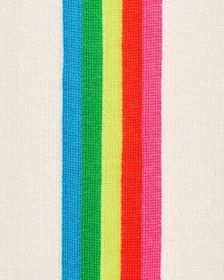 Pull Hoodie Zippe Bande Multicolore