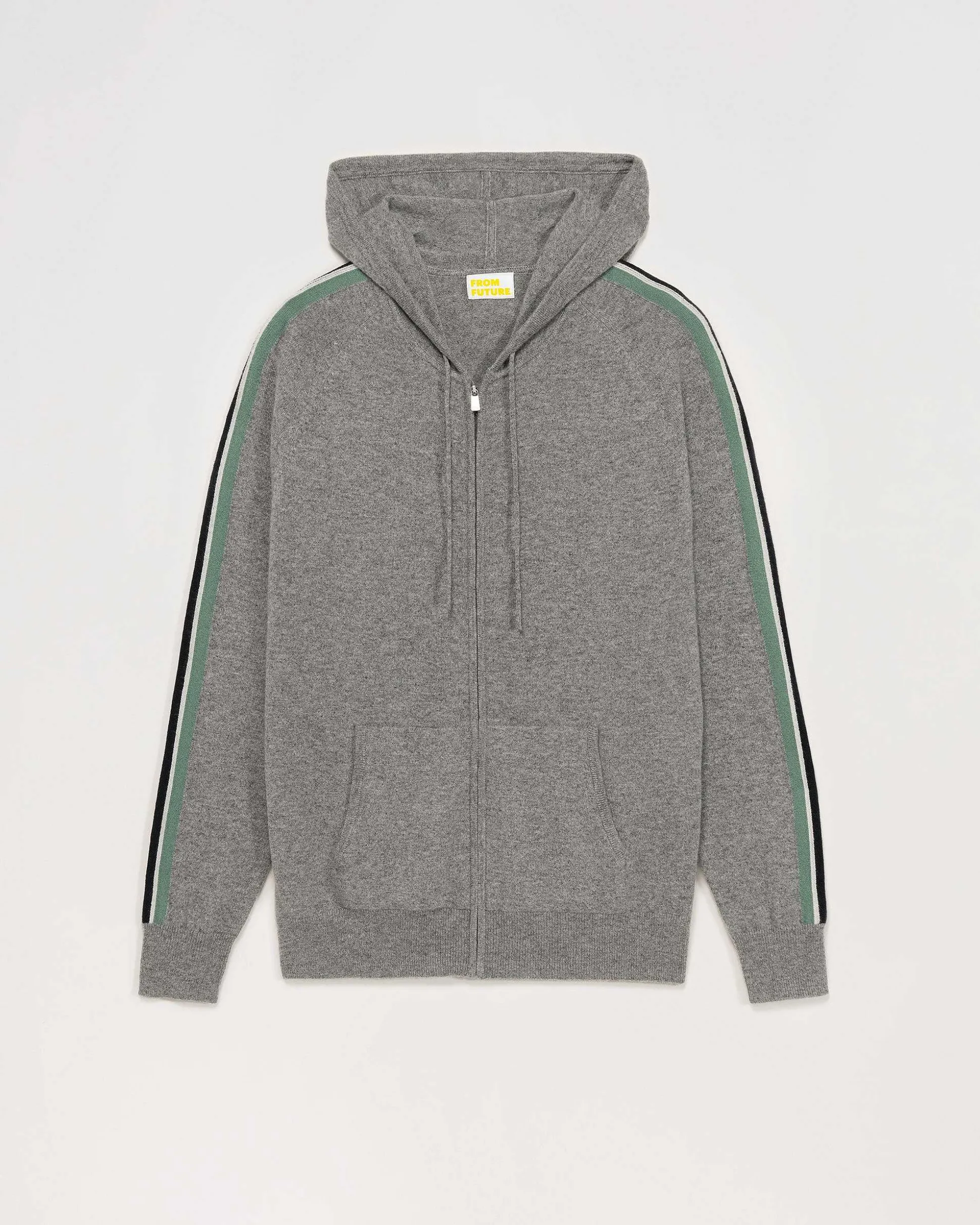 Pull Hoodie Zippe Bandes