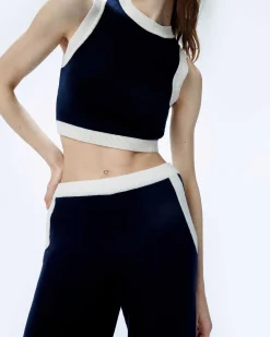 Pull Sans Manche Bicolore