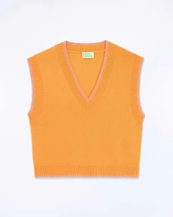 Pull Sans Manche Bicolore