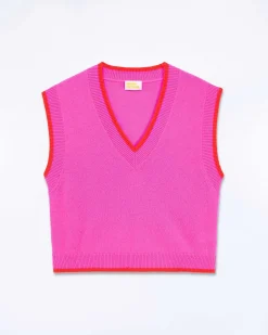 Pull Sans Manche Bicolore