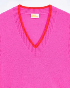 Pull Sans Manche Bicolore