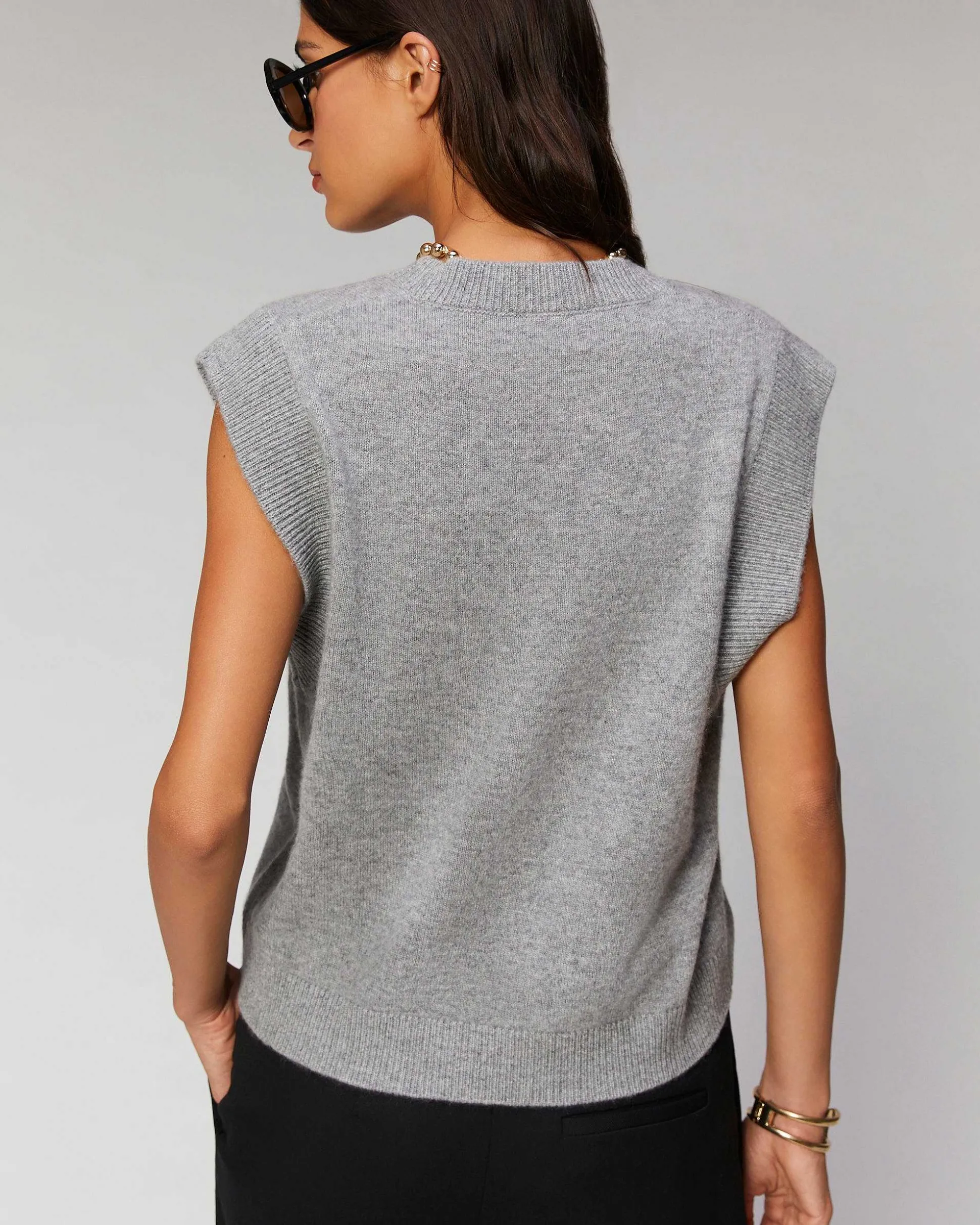 Pull Sans Manche Coeur Leger