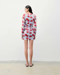 Robe Courte Manche Longue Mesh