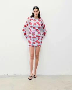 Robe Courte Manche Longue Mesh