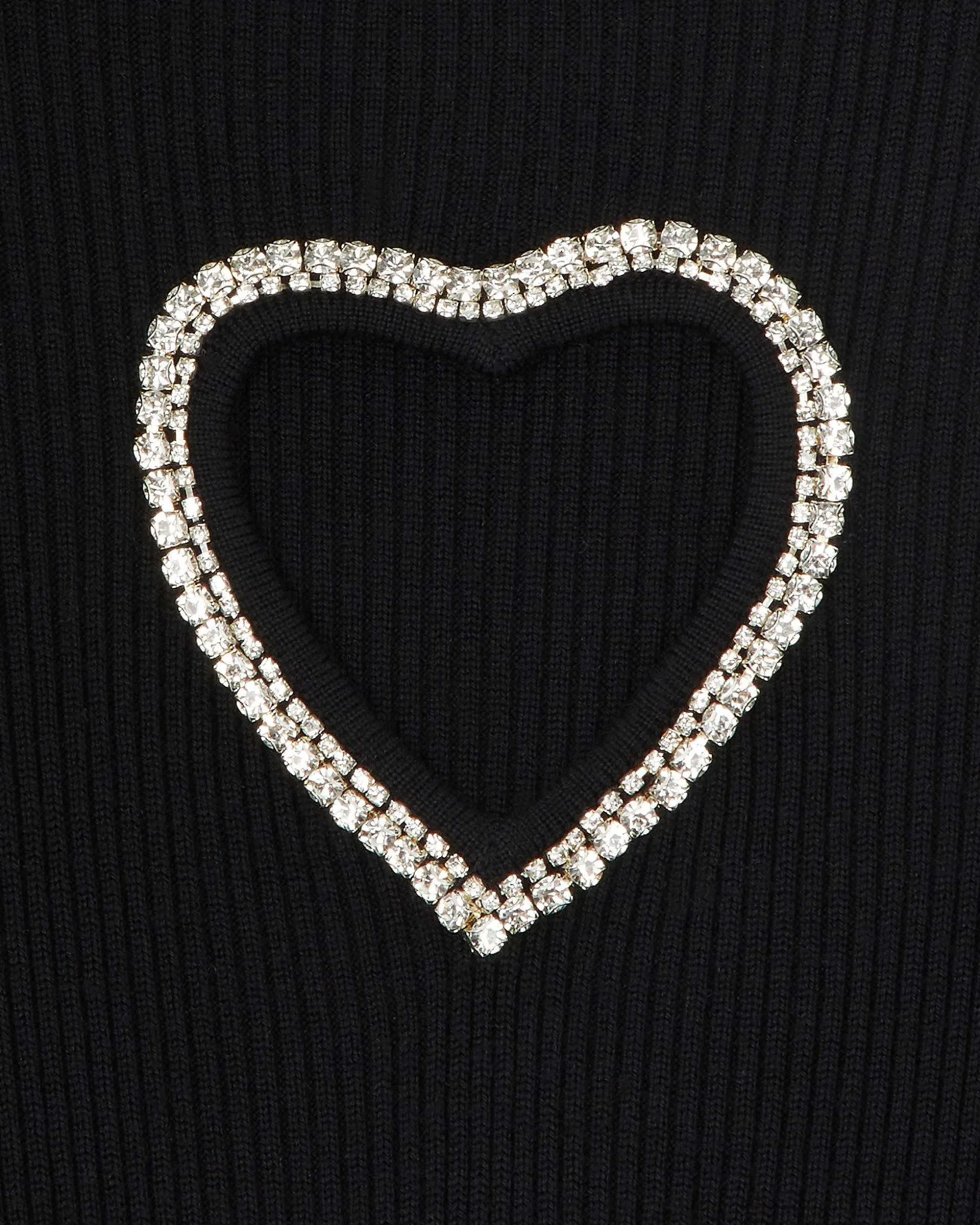 Robe Courte Manche Longue Coeur Strass