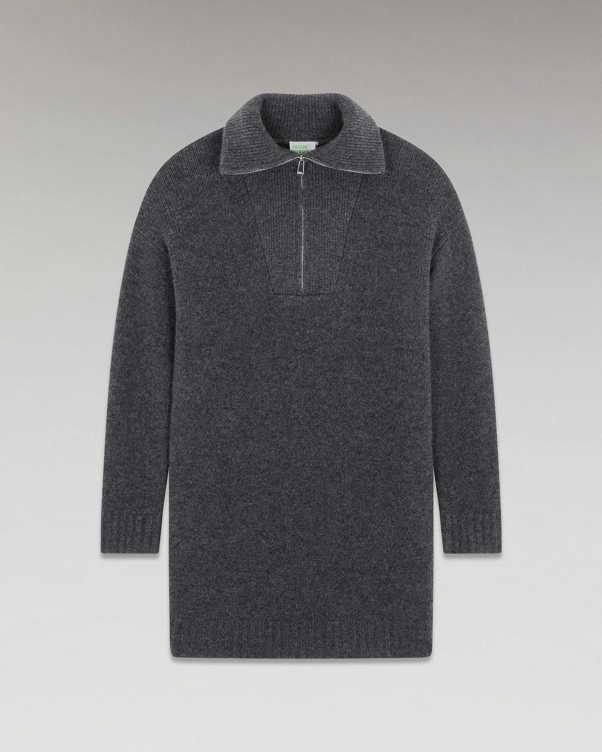 Robe Courte Manche Longue Col Camionneur