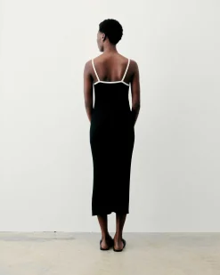 Robe Longue Bretelle Bicolore