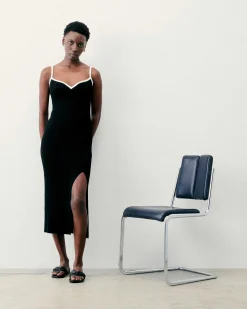 Robe Longue Bretelle Bicolore