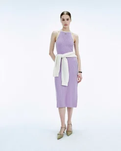 Robe Longue Bretelle Bicolore