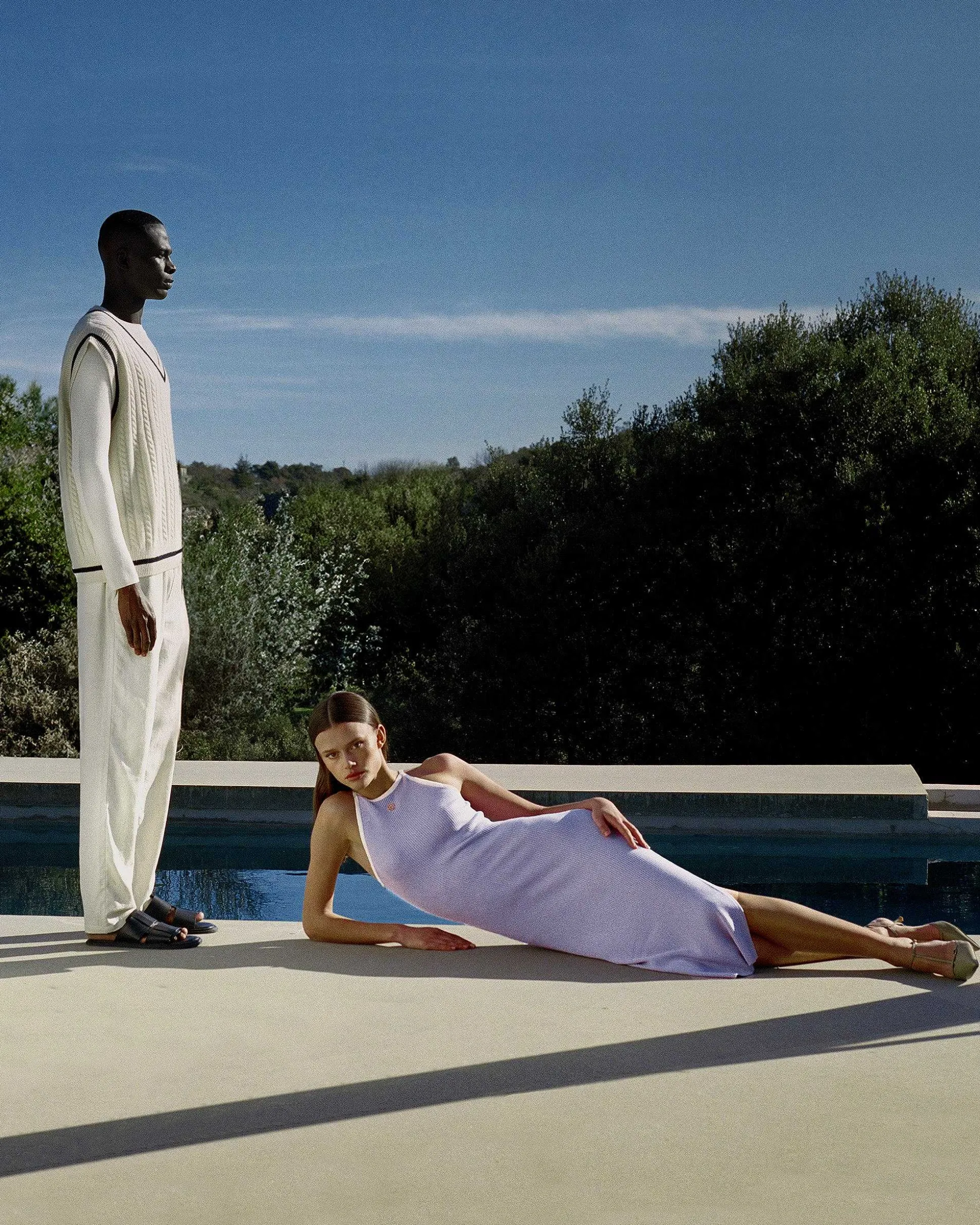 Robe Longue Bretelle Bicolore