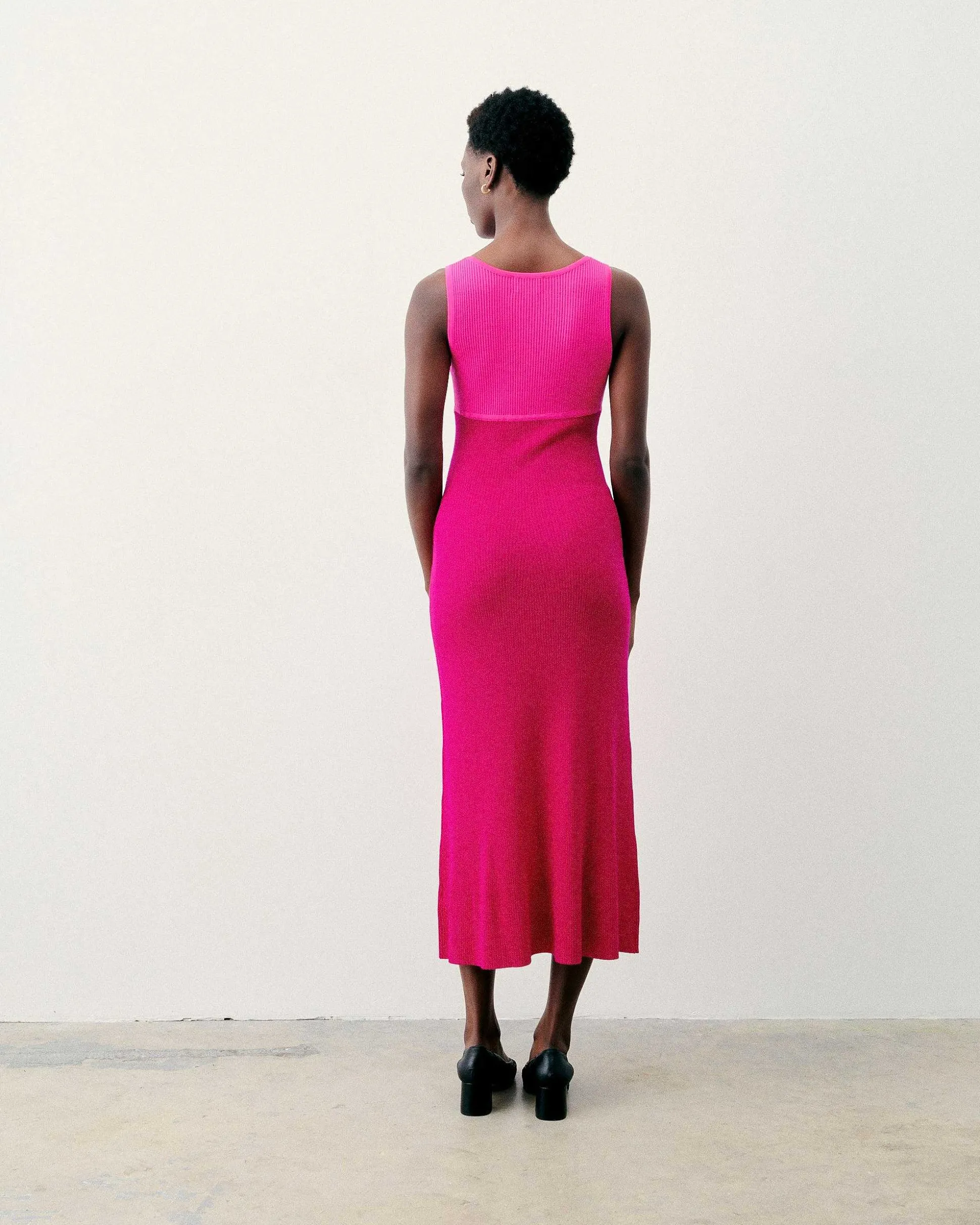 Robe Longue Bretelle Bicolore