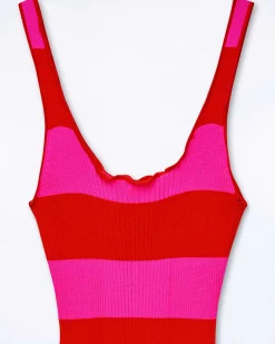 Robe Longue Bretelle Rayures