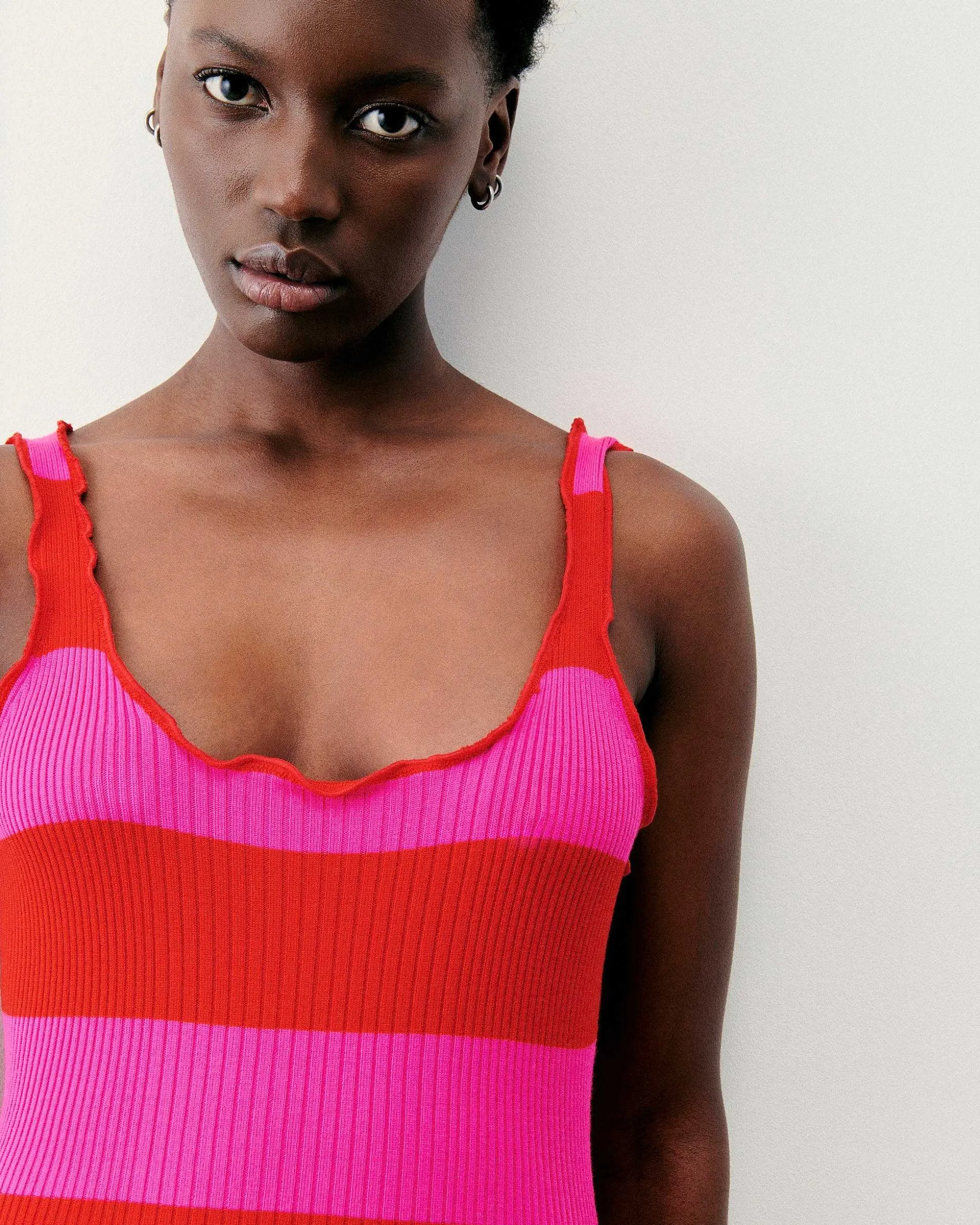 Robe Longue Bretelle Rayures