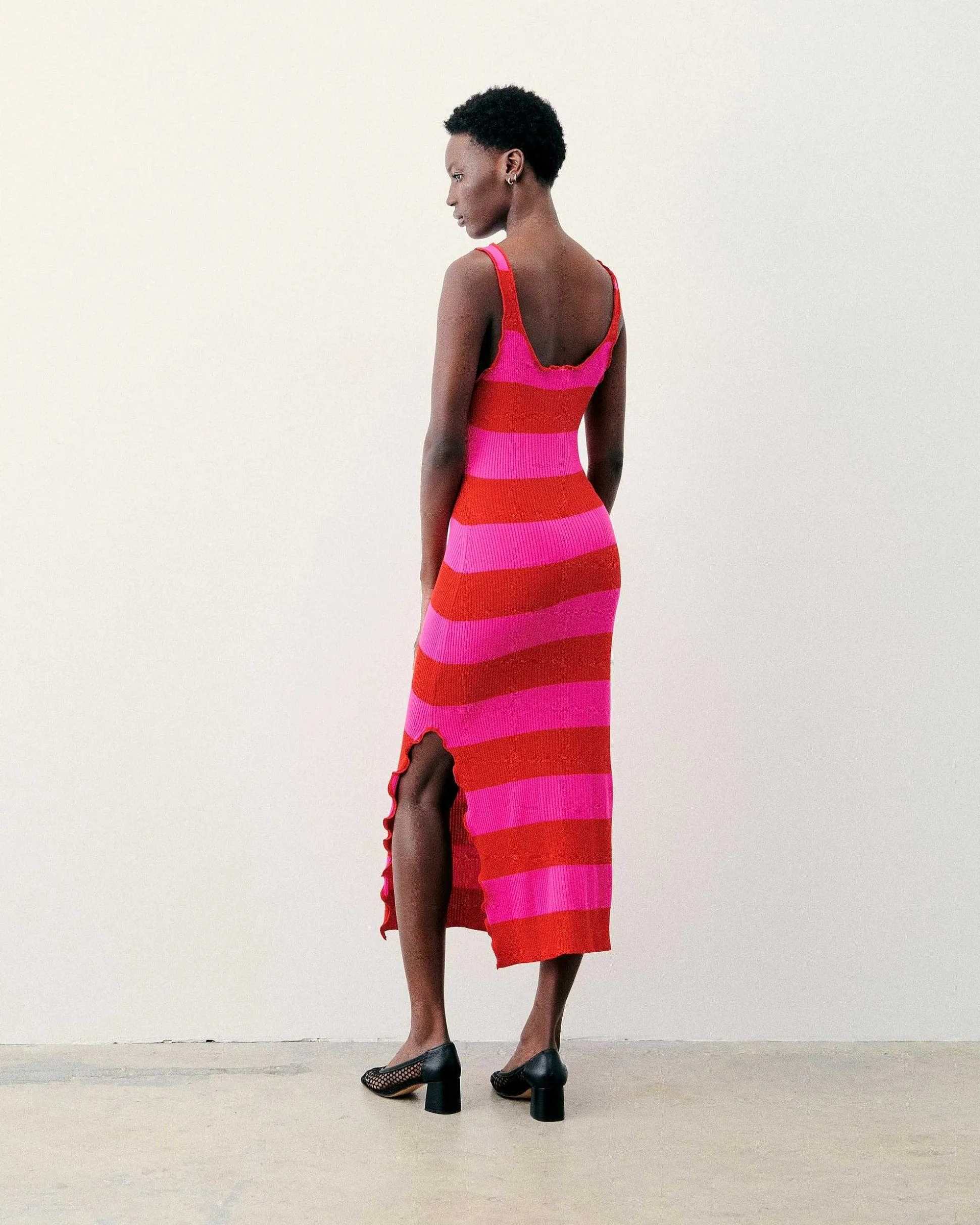 Robe Longue Bretelle Rayures