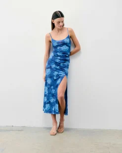 Robe Longue Bretelles Fines Mesh