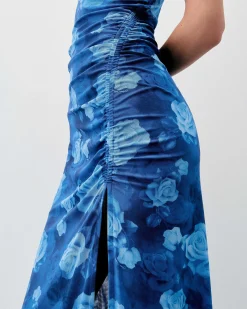 Robe Longue Bretelles Fines Mesh