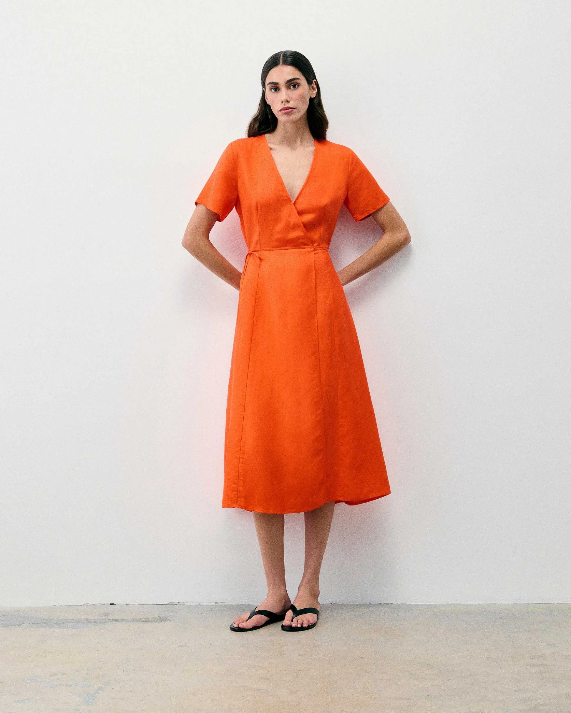 Robe Longue Manche Courte Evie