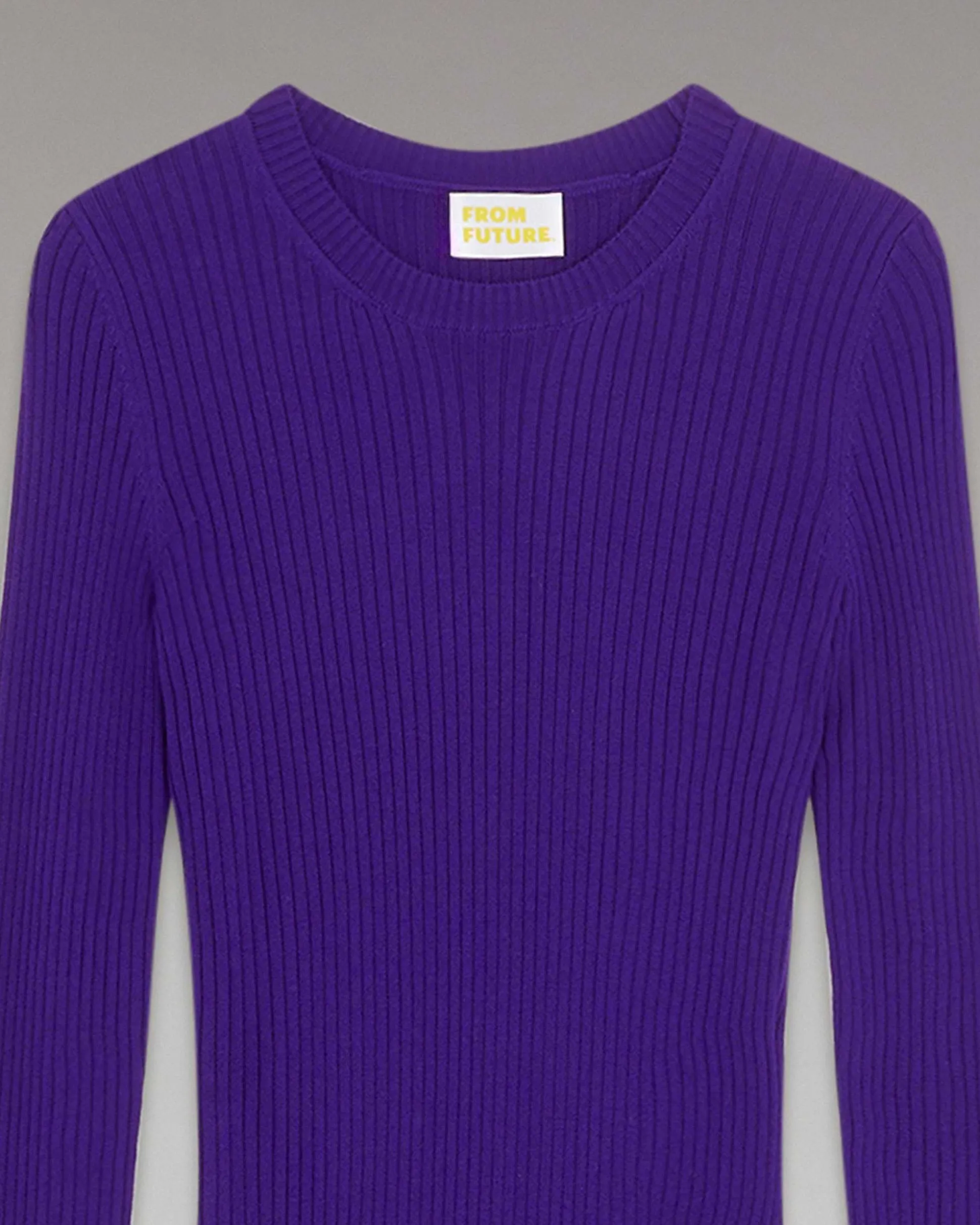 Robe Longue Manche Longue A Cotes Fendue